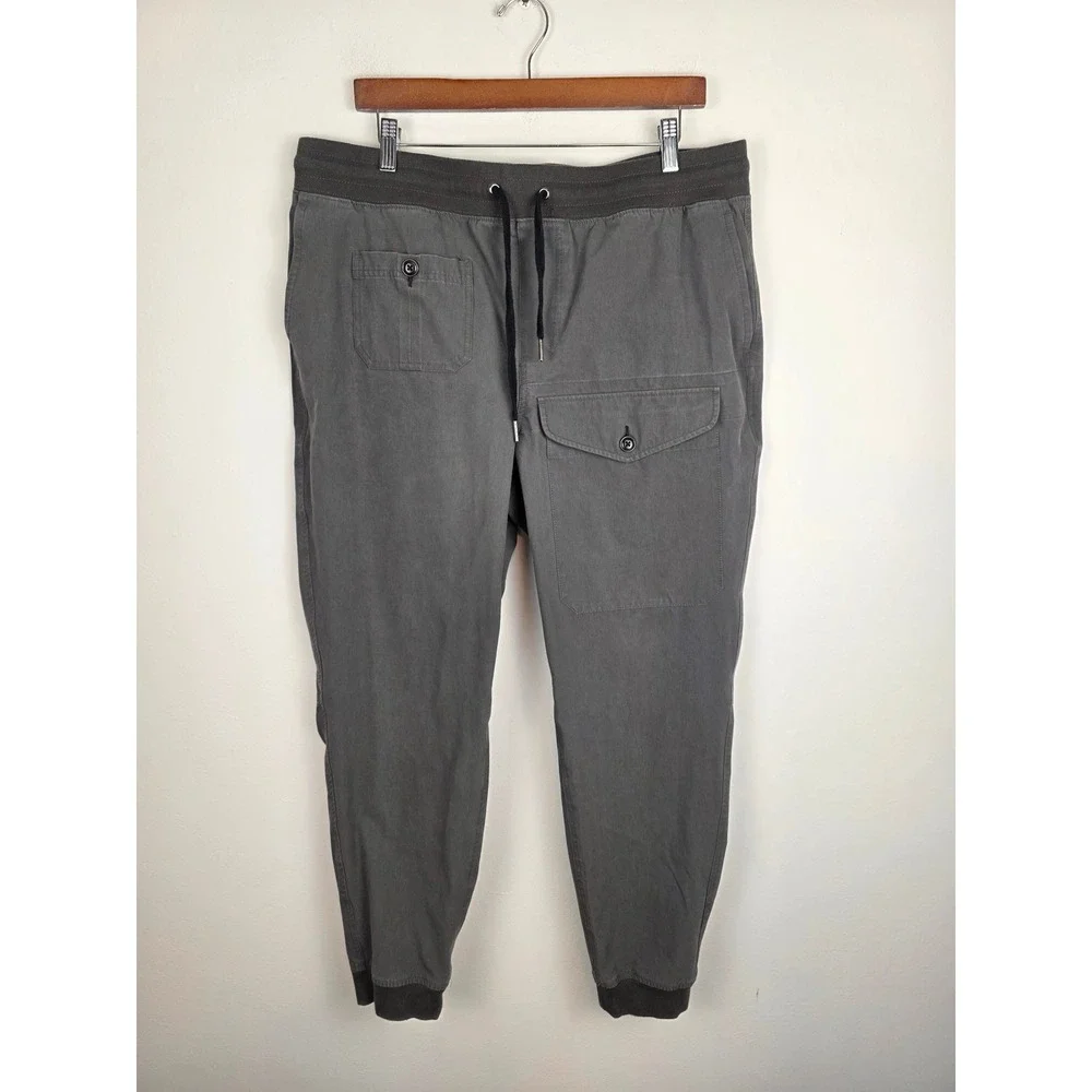 Fieldworth Pace Mens XL Jogger Pants Charcoal Gray Cargo Utility Tapered‎ Cotton